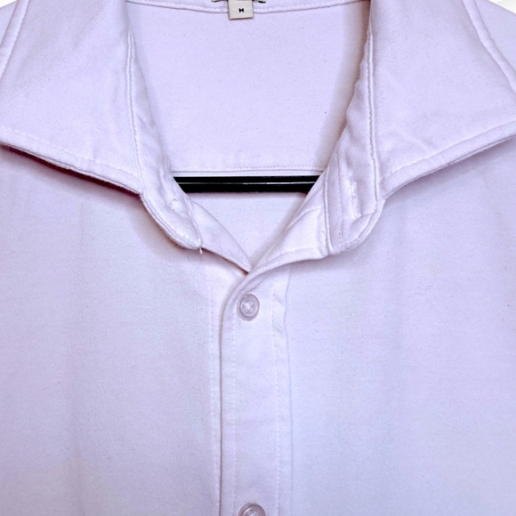 Swet Tailor White Polished Short Sleeve Collared Button Up Shirt - Picture 3 of 6